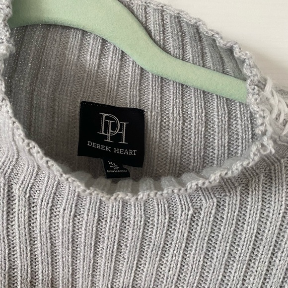 Derek Heart Gray Ribbed Sweater Dress - Picture 2 of 4